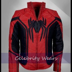 3D Spiderman Costume Leather Jacket